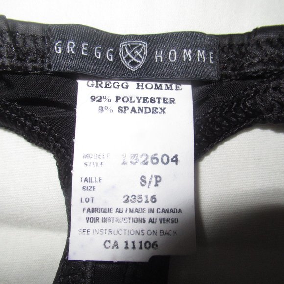 NWT Gregg Homme Crave Black Faux Leather Thong, Size S - Picture 3 of 6